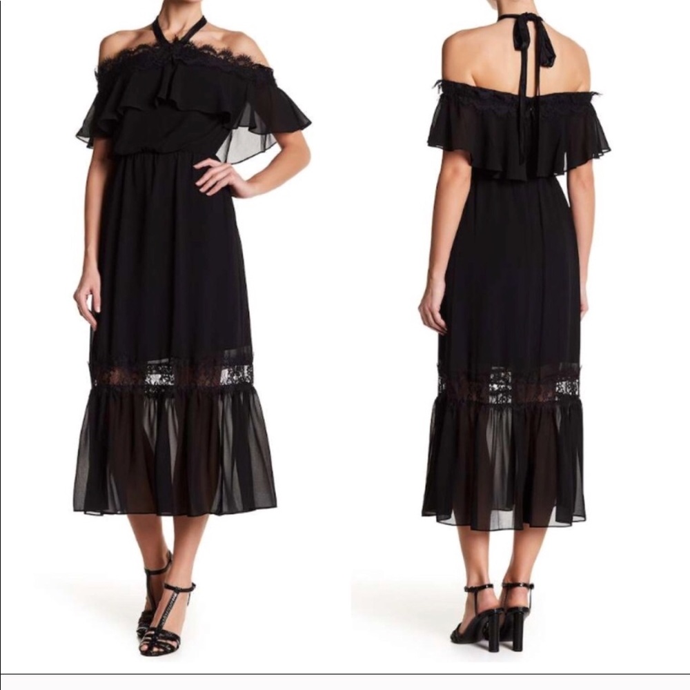 NWT Nanette Lepore halter cold shoulder dress - Picture 3 of 8